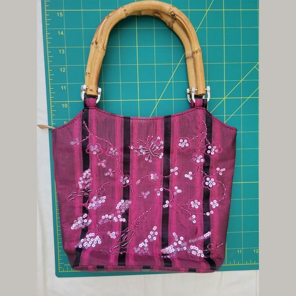 Bamboo-handled handbag - Picture 2 of 4